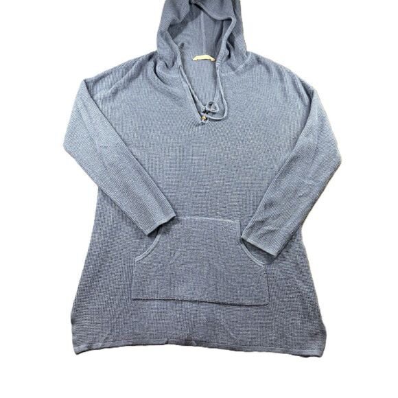 Soft Surroundings Hooded Sweater Tunic Hoodie Coastal Light Blue Large H300 - Picture 1 of 9